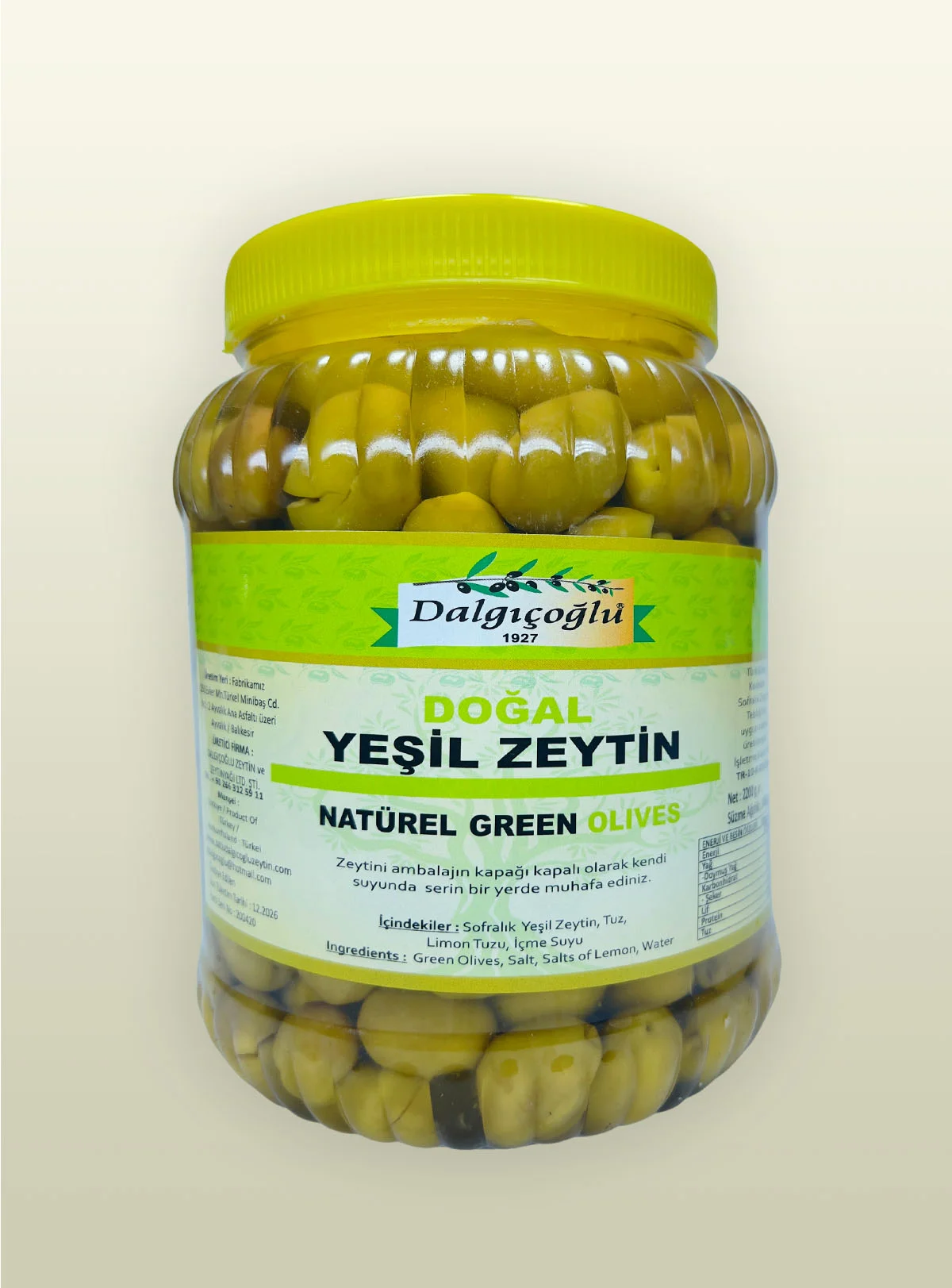 – Çizik Zeytin Ayvalık Yeşil Zeytin 3000 cc Ayvalık Yeşil Zeytin