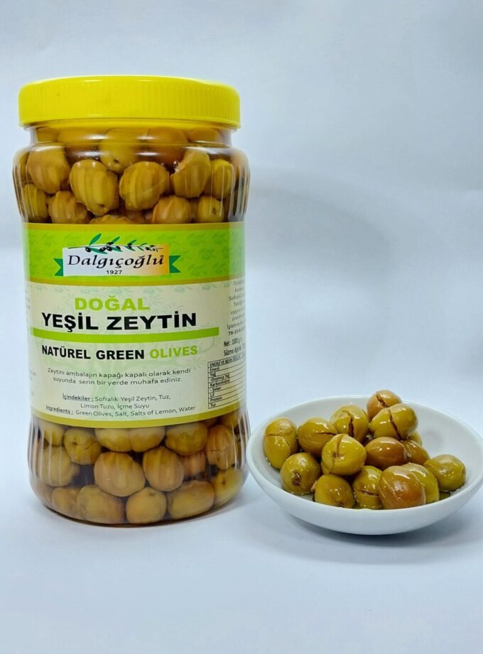 Taze Kırma Ayvalık Yeşil Zeytin 1000 cc - Görsel 2
