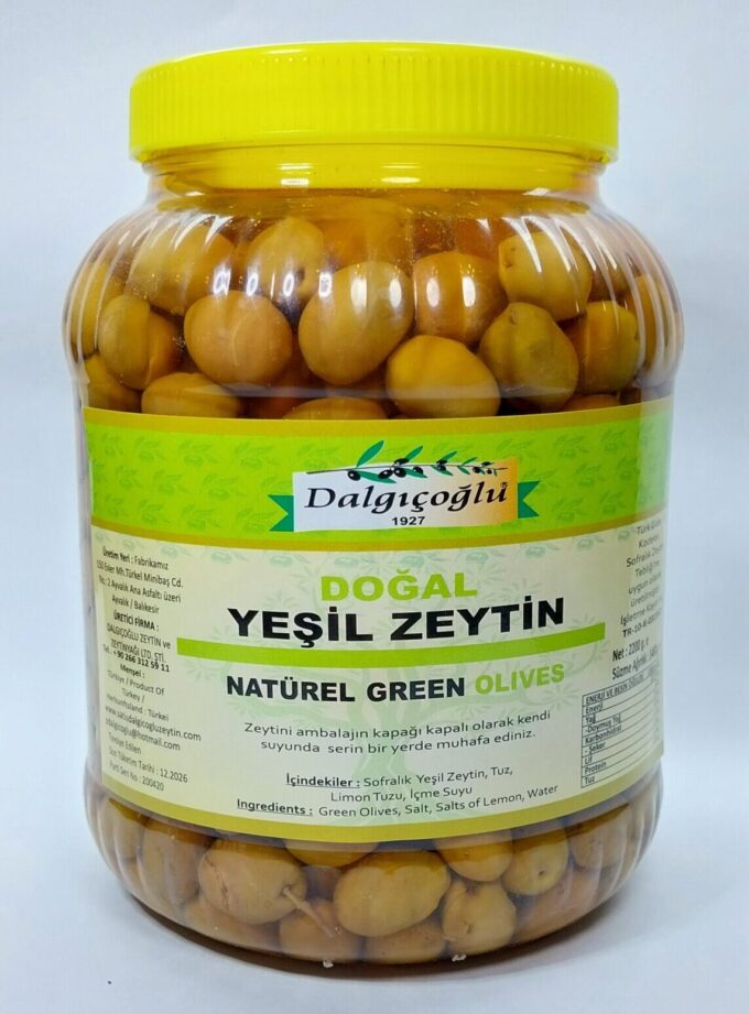 Taze Kırma Ayvalık Yeşil Zeytin 3000 cc