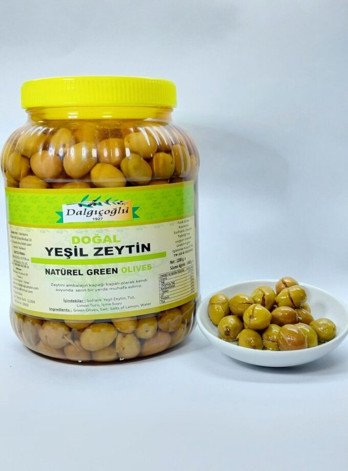 Taze Kırma Ayvalık Yeşil Zeytin 2000 cc
