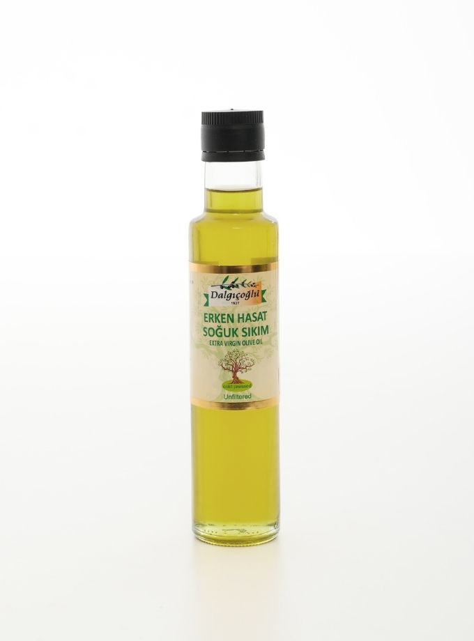 Erken Hasat Soğuk Sıkım Zeytinyağı Filtresiz Cam Şişe 250 ml